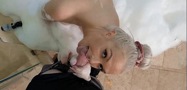  Pervy and sexy bubble bath with my stepmother